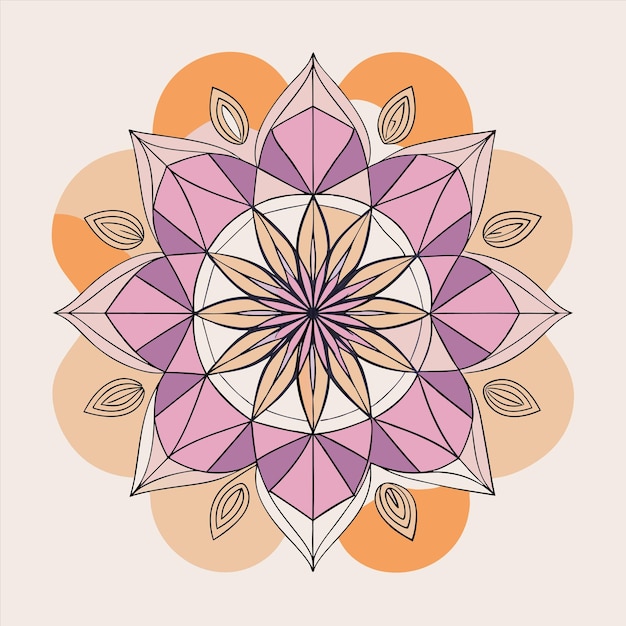 een ontwerp in een cirkel met een ontwerp erop