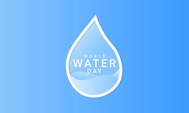 Een ontwerp met het thema wereldwaterdag geschikt voor elementen gerelateerd aan waterdesign