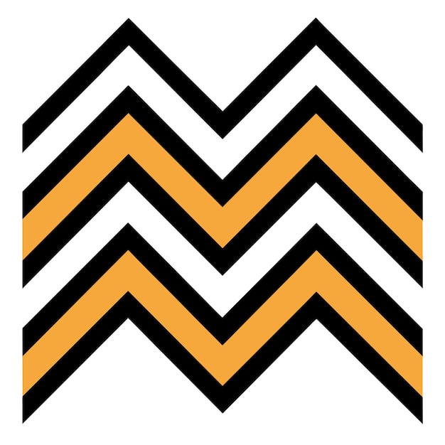 Vector een oranje en zwart zigzagpatroon vector illustratie