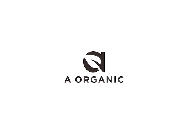 een organische logo ontwerp vectorillustratie