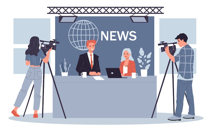 Vector een paar nieuwsankers