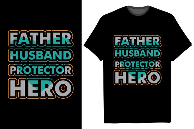 Een paar shirts met de tekst vader en echtgenoot beschermheld