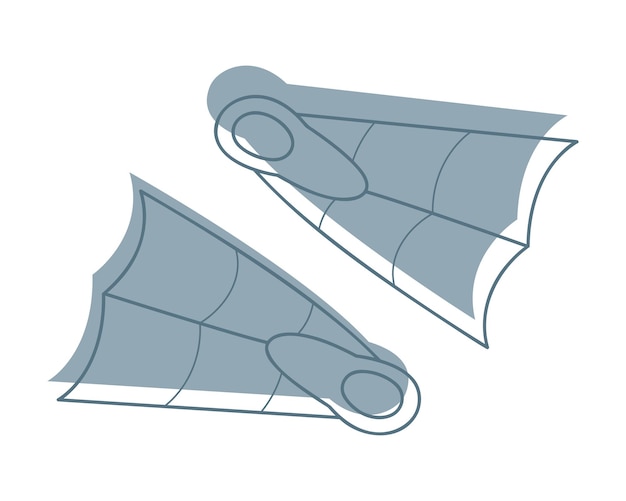 Een paar zwemvinnen kleur Clip art voor uw projecten
