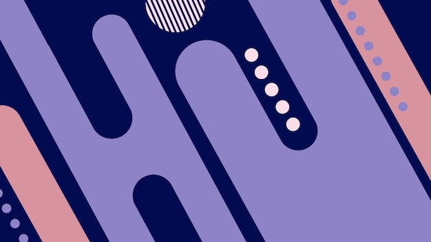 een paarse mobiele telefoon met een blauw-wit patroon