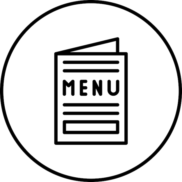 een papier met het woord menu erop