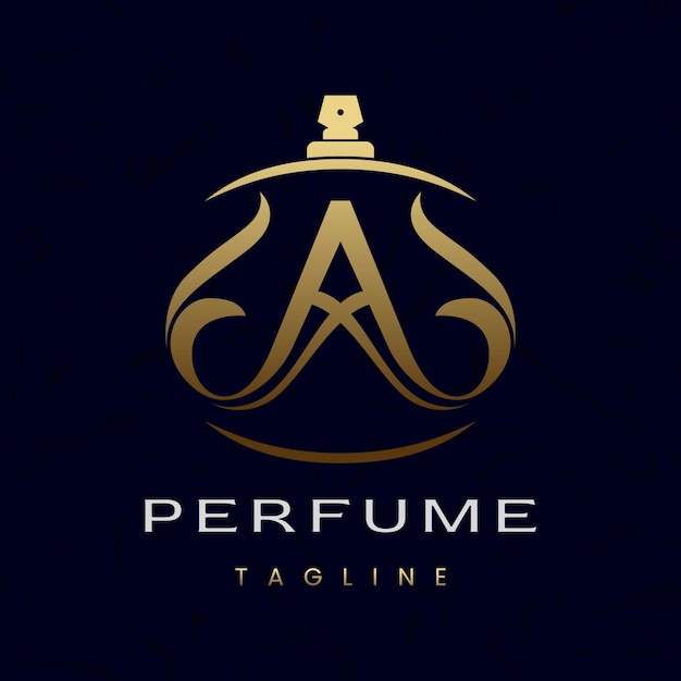 Een parfum logo ontwerp elegante luxe geur letter initiële logo