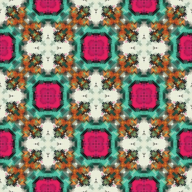 Een patroon met een bloem en het woord fractal erop