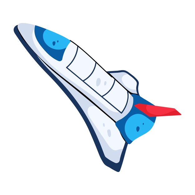Vector een plat icoon van raketlancering