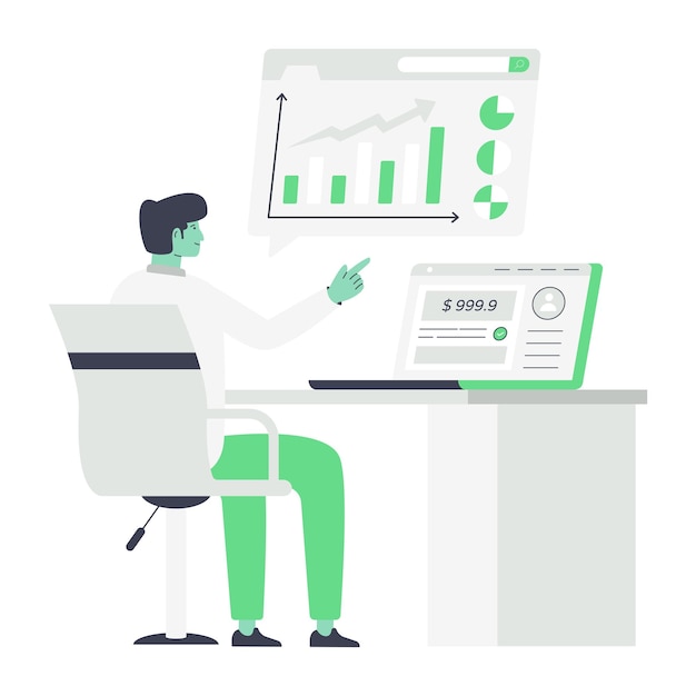 Een platte vectordownload voor SEO-analyse