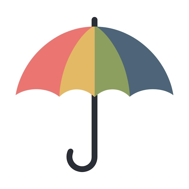Een platte vectorillustratie van Umbrella geïsoleerd op een witte achtergrond