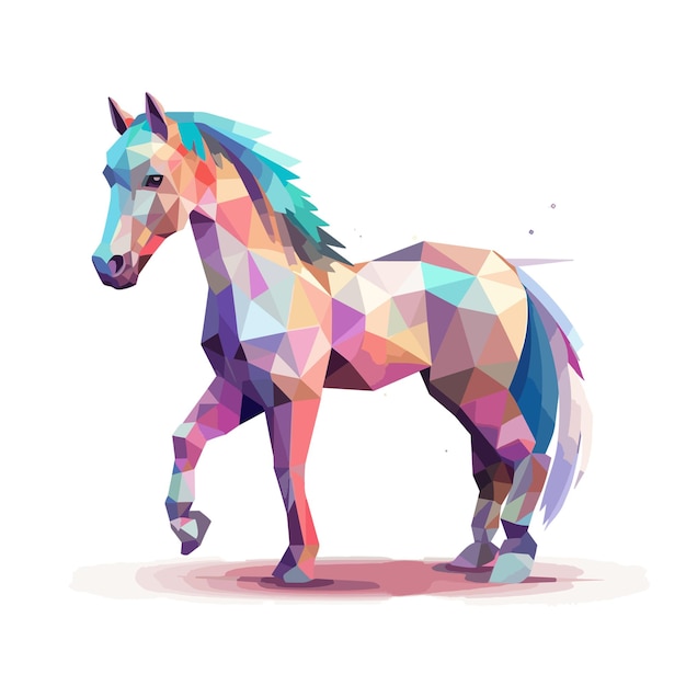 een pony pastel tetradische kleuren vector illustratie ontwerp Vector