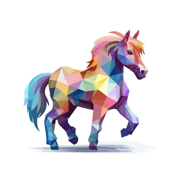 een pony pastel tetradische kleuren vector illustratie ontwerp Vector