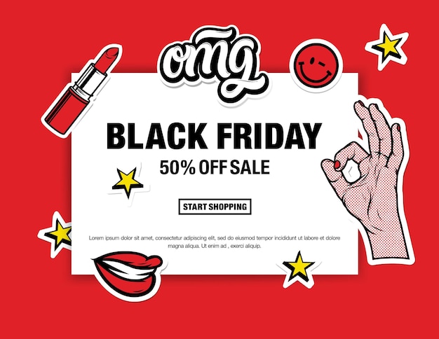 Een poster met de tekst Black Friday sale erop.