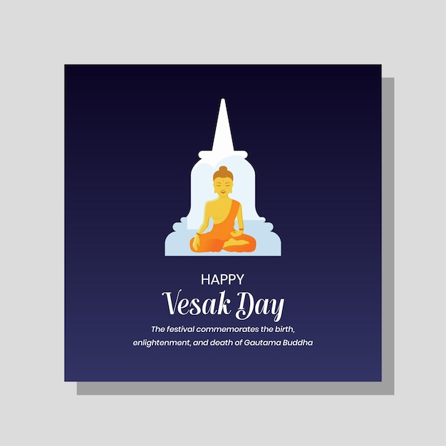 Een poster met de tekst happy vesak day