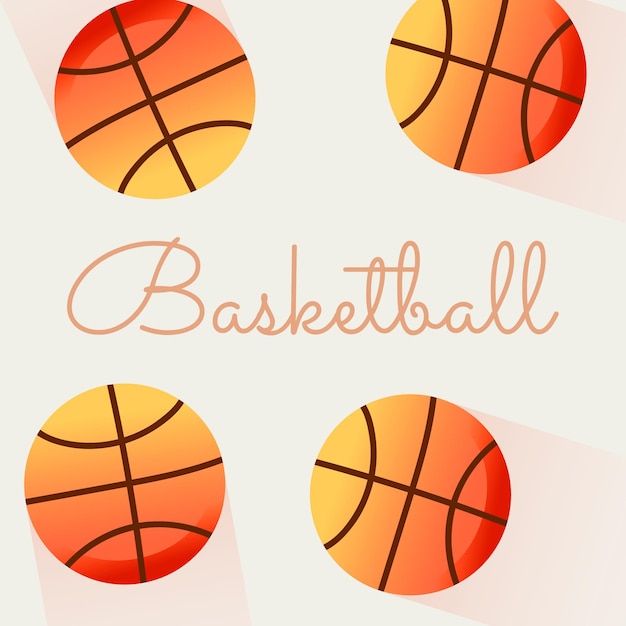 Een poster van een basketbalconcept voor een sportwedstrijd