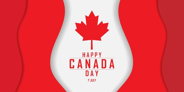 Een poster voor Canada Day met een witte fles Canada erop geschreven.