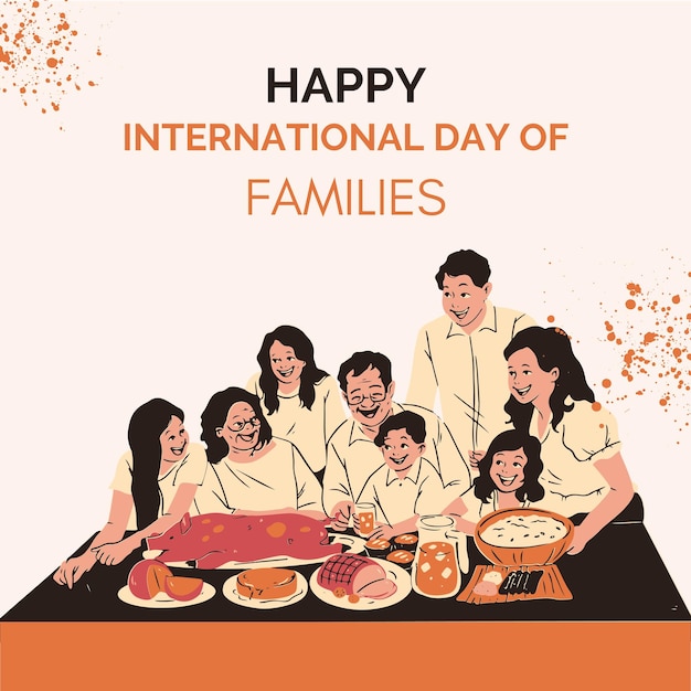 een poster voor de internationale dag van de gezinnen