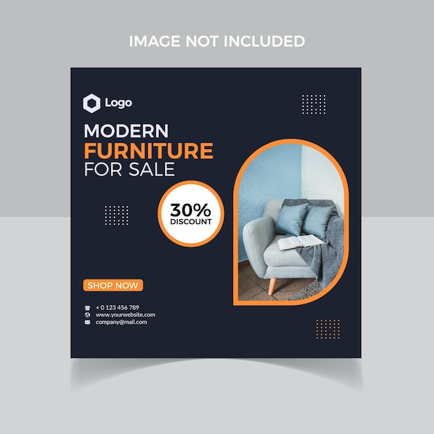 Een poster voor een modern meubel te koop