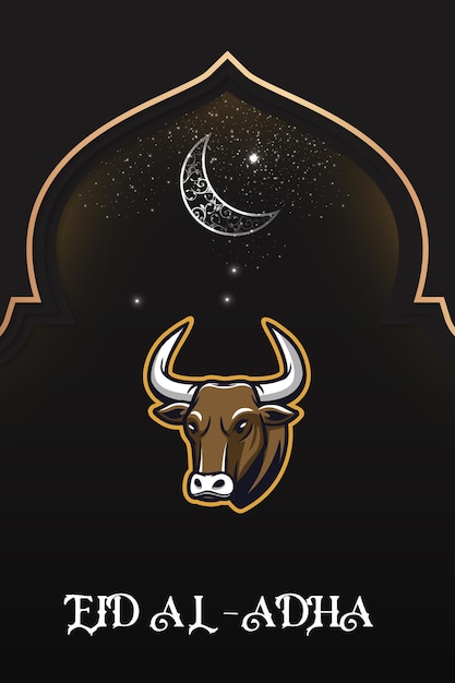 een poster voor een stier met een maan en sterren erop