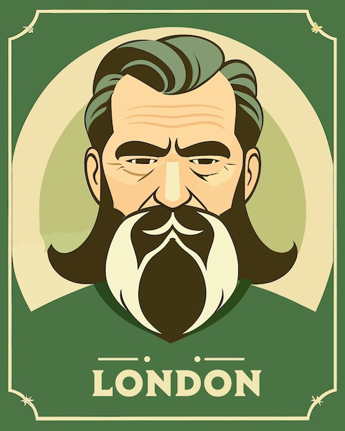 Vector een poster voor het londense kunstfestival in londen.