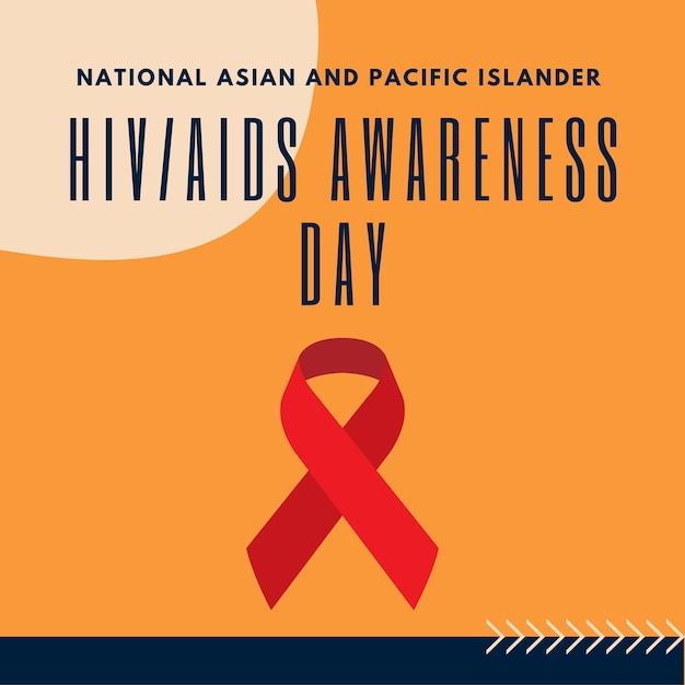 Een poster voor hiv-bewustzijnsdag met een rood lint.