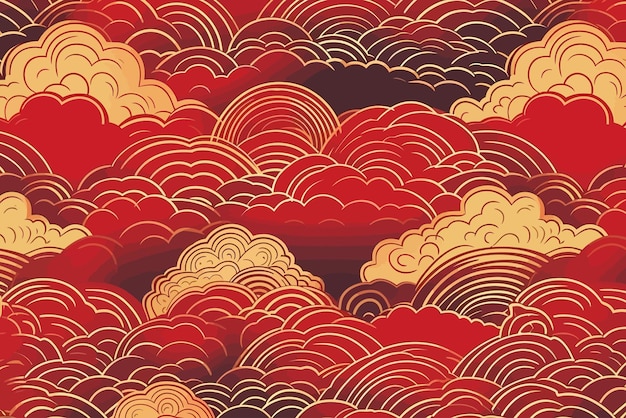 Een prachtig patroon van JapanTraditionele oosterse minimalistische Japanse stijl vectorillustratie