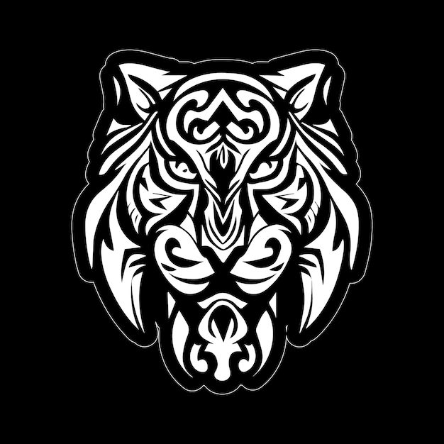 Een prachtige collectie van Majestic Tiger Face Stickers voor afdrukken