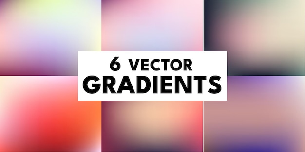 Vector een reeks vectorgradiënten in trending coole kleurencombinaties