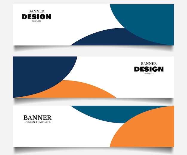 Een reeks zakelijke zakelijke vectorbanners met abstracte vorm op witte achtergrond