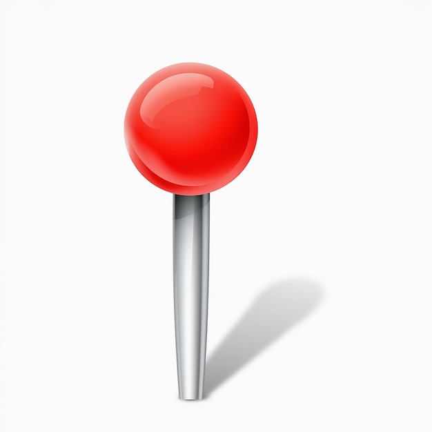 Vector een rode bal op een zilveren stand met een rode bal erop