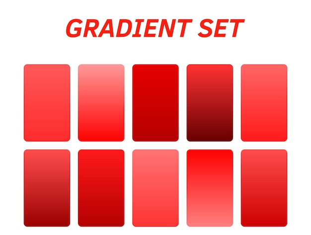 een rode set vierkanten met de woorden " gradiënt " aan de onderkant