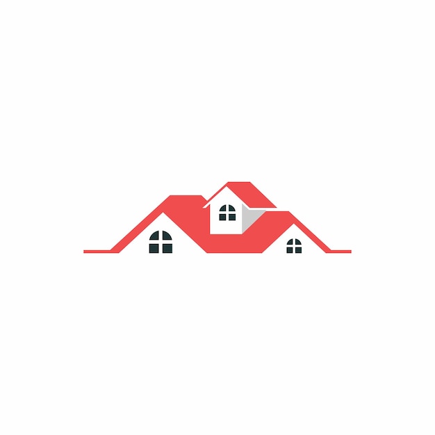Een rood dak met een huislogo erop