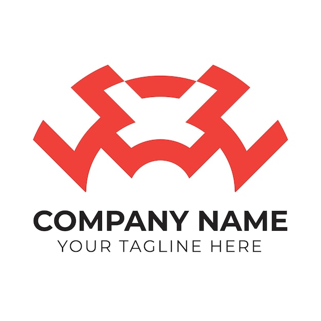 Een rood en zwart logo voor een bedrijf dat je slogan heet