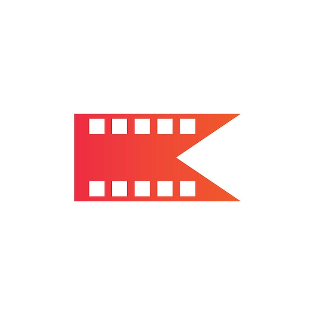 Vector een rood logo voor een filmmaatschappij genaamd het filmproject.