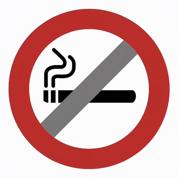 Vector een rood-wit bord dat zegt dat je niet mag roken.