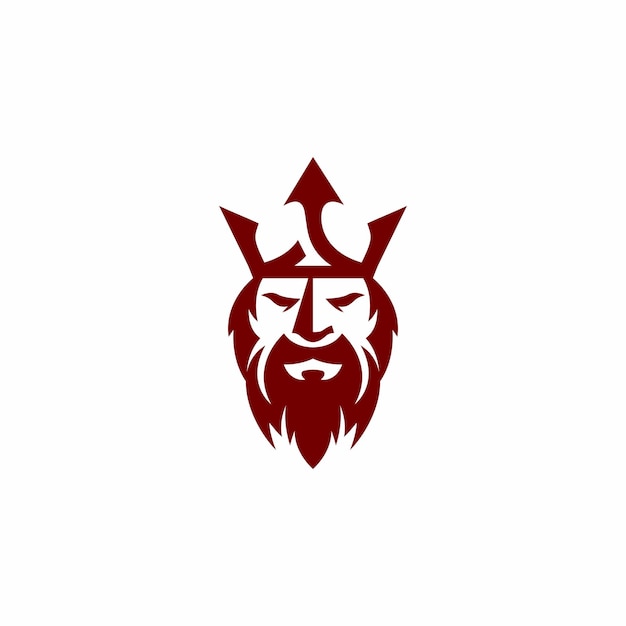 Een rood-wit logo met een kroon erop