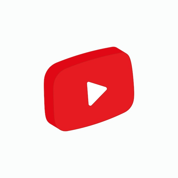 Een rood YouTube-pictogram met een witte driehoek bovenaan.