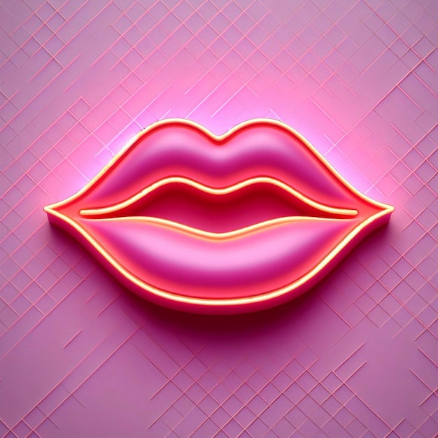 Een roze lippen advertentie een roze lip gloss