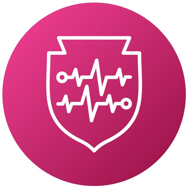 een roze schild met een hart erop
