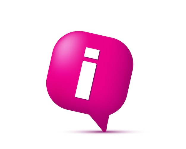 een roze spraakbubbel met een roze logo erop
