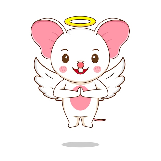 Een schattig muis engel karakter