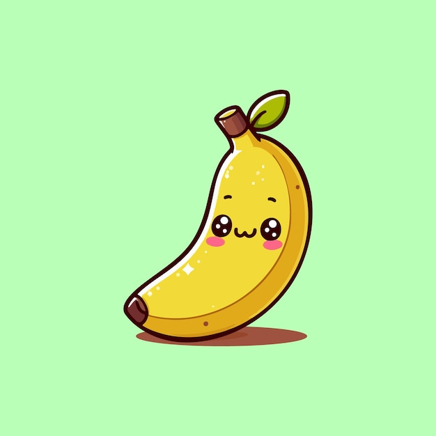 Vector een schattige bananen vector kunst illustratie