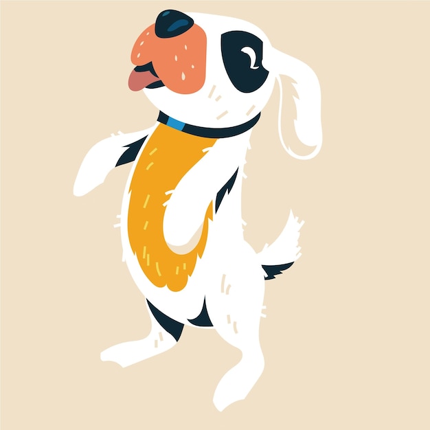 Een schattige cartoon puppy.