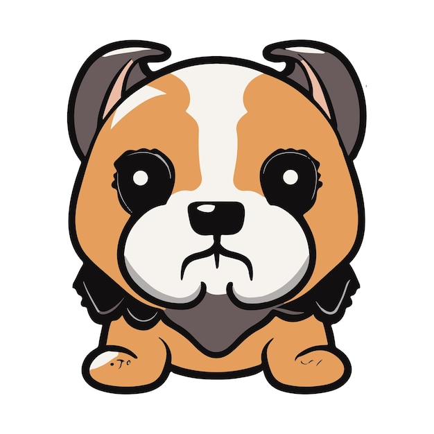 Een schattige mascotte hond logo vector kunst