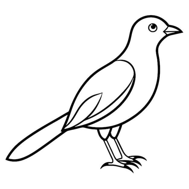 Een schattige vogel vector kunst illustratie