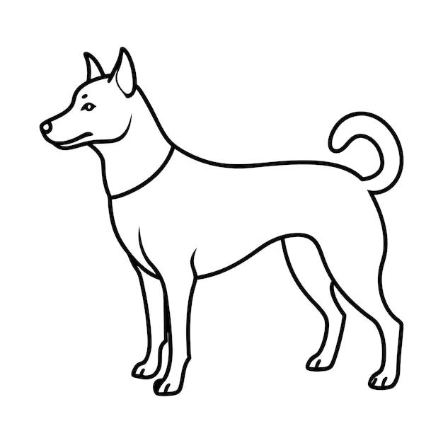 Een schets van een hondenvectorillustratieontwerp