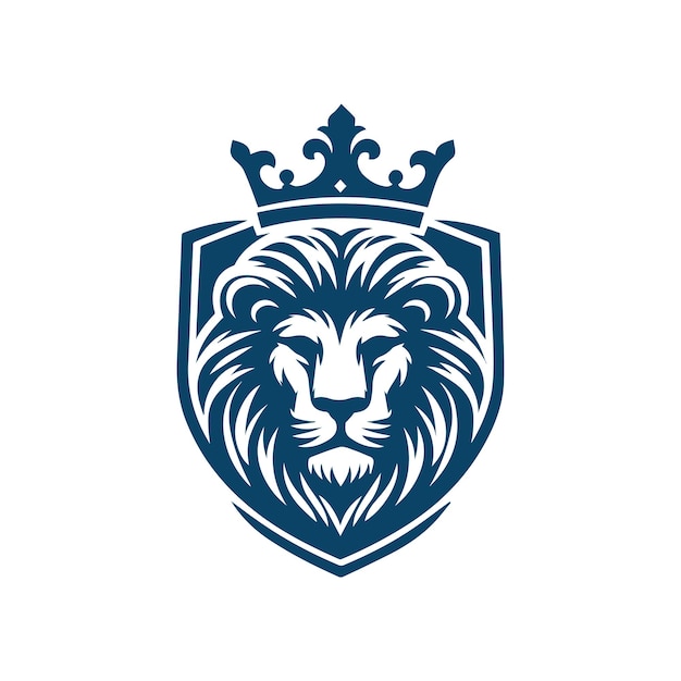 een schild met een kroon met een leeuwenhoofd erop