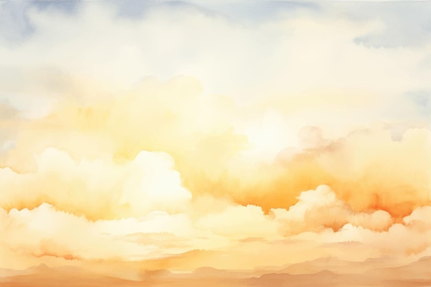 Vector een schilderij van wolken en de lucht met de titel 