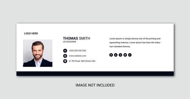 Vector een screenshot van een website waarop 'thomas smith' staat