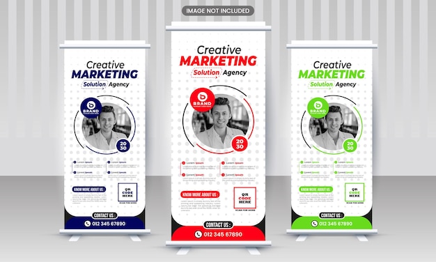 Vector een set banners voor creatieve marketing.